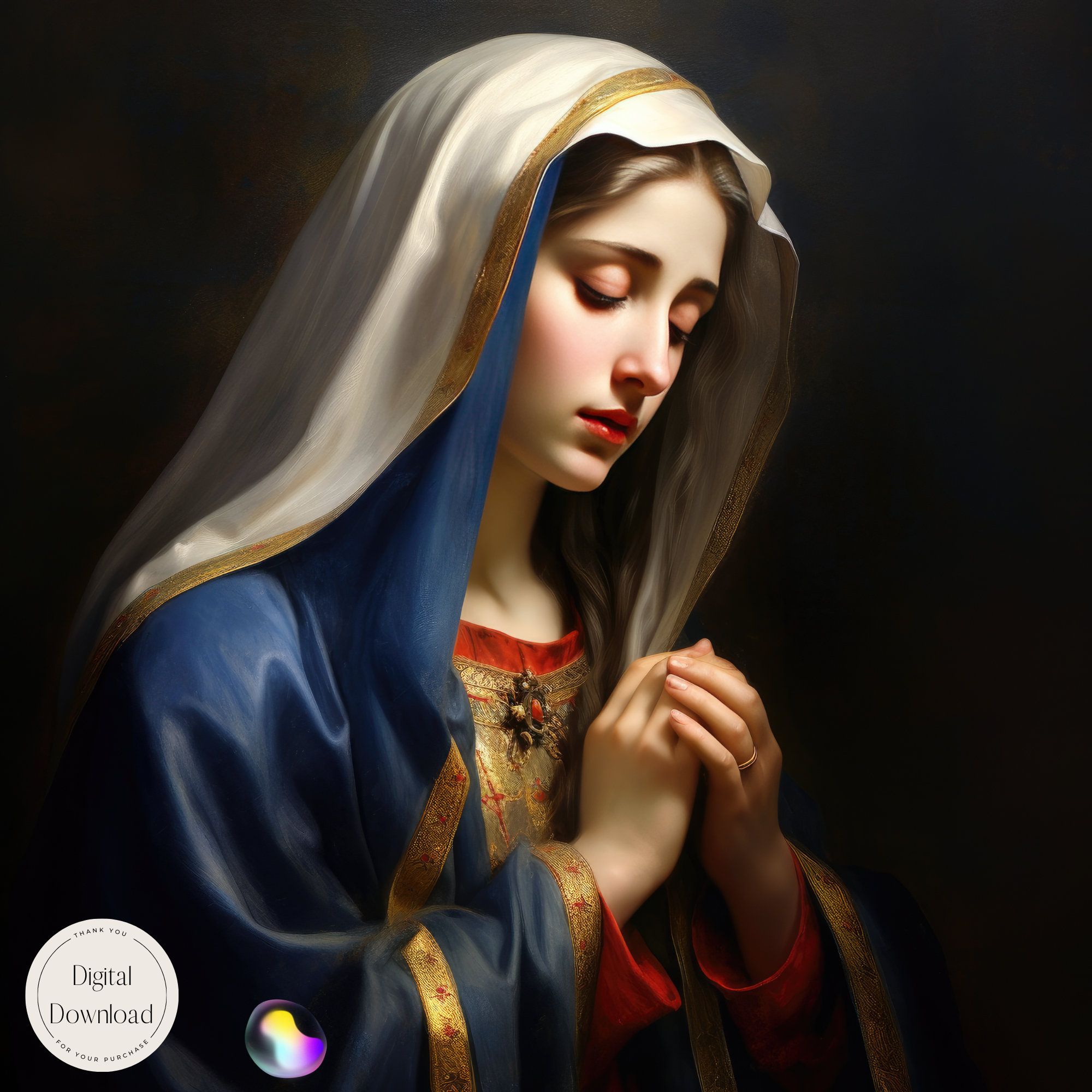 Mother Mary Religious Printable Art 535 Instant Download Our Lady of ...