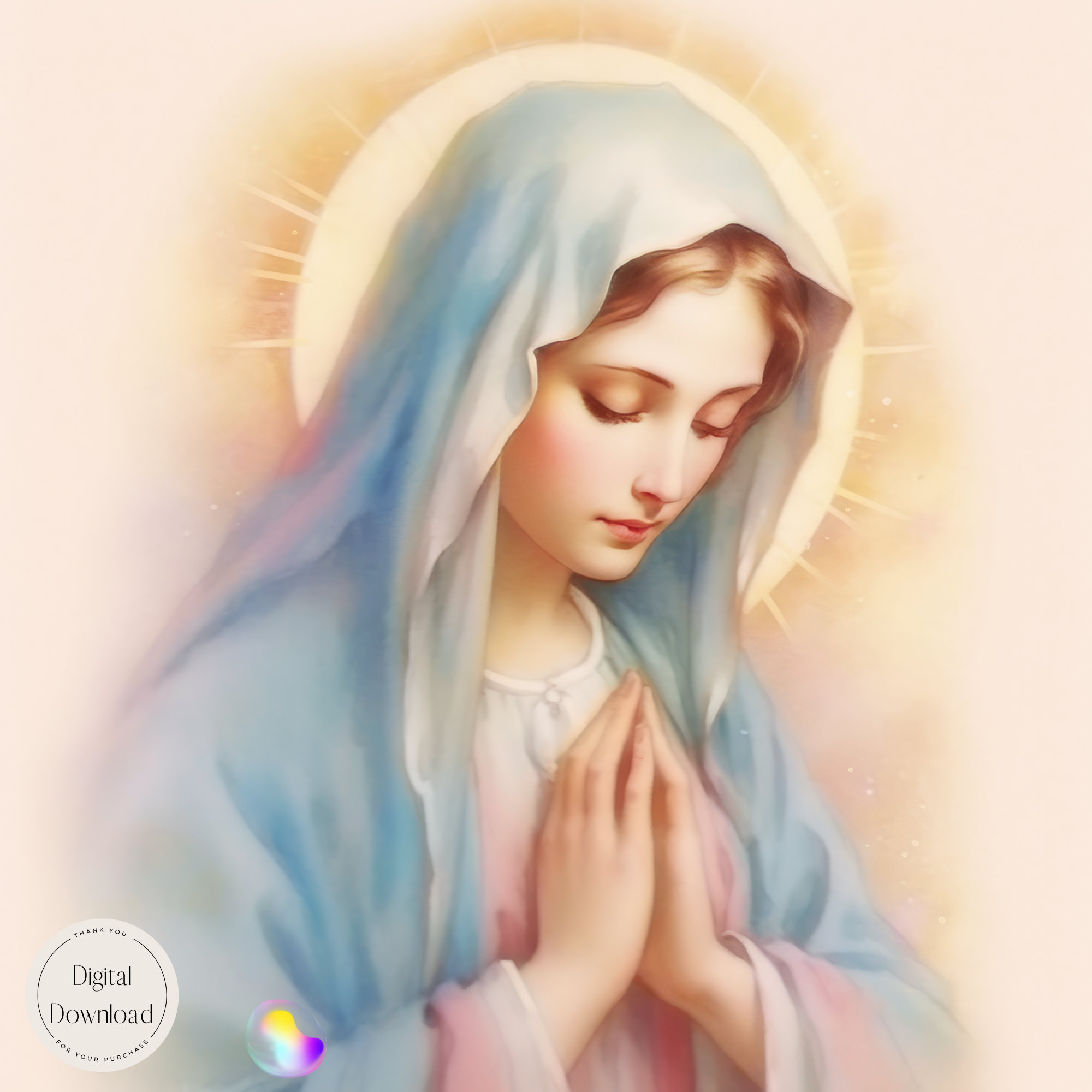 Mother Mary Religious Printable Art 564 Instant Download Our Lady of ...
