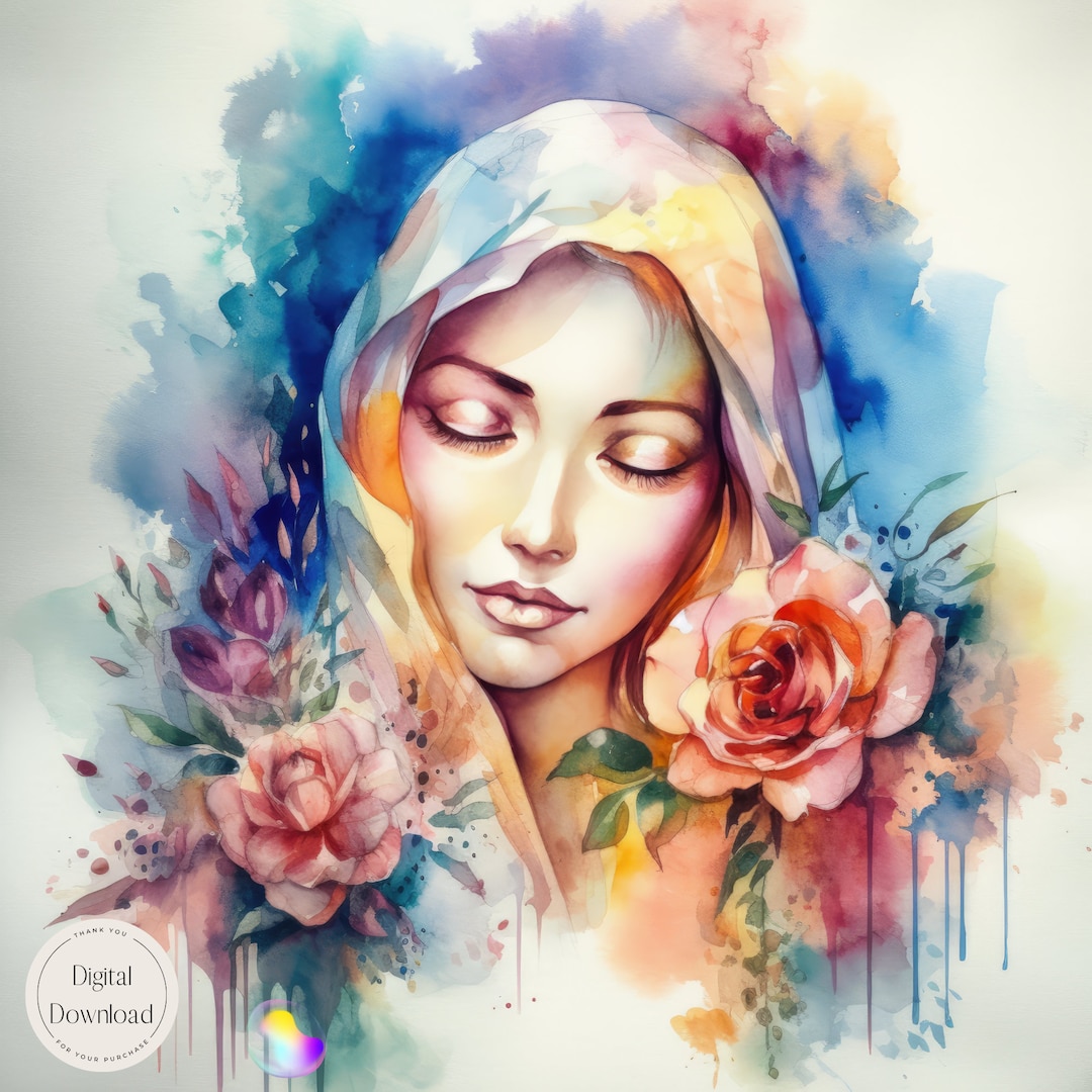 Mother Mary Religious Printable Art 341 | Instant Download | Our Lady ...