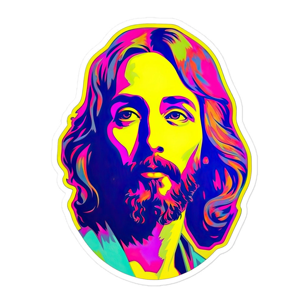 Jesus Transparent Sticker Jesus Christ Sticker | Kiss-cut & Bubble-free Premium Stickers - Etsy