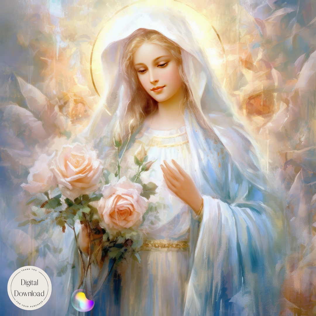 Mother Mary Religious Printable Art 545 Instant Download - Etsy