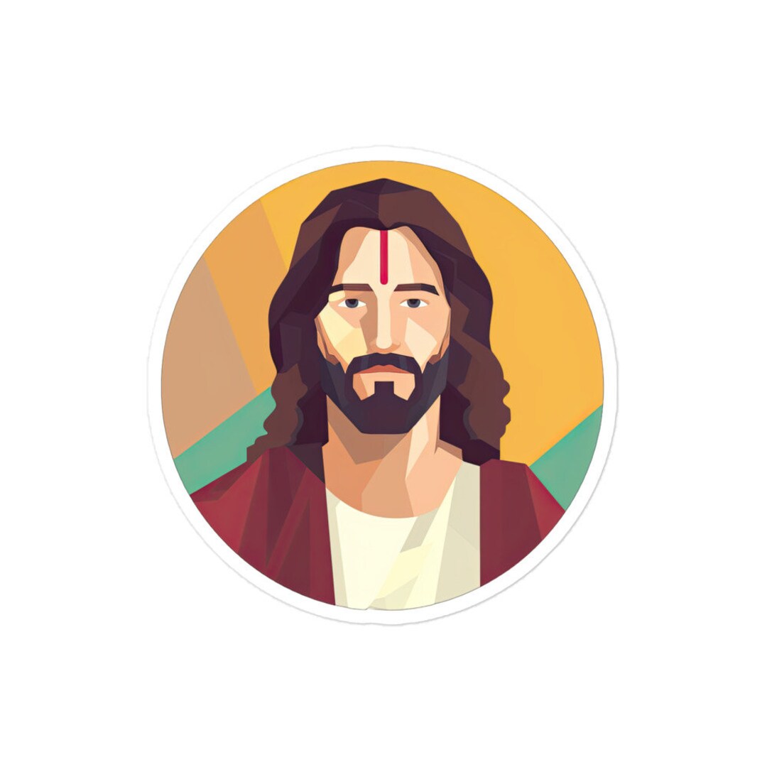 Messiah Jesus Christ Sticker for Prayer Journals Cute Jesus Sticker Cartoon Jesus Sticker Kiss