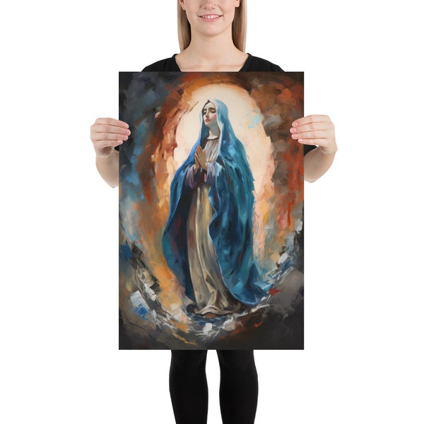 Art Poster | Holiday Grace: Immaculate Conception Art - Welcome the Christmas Season with Graceful Devotion to the Blessed Virgin Mary