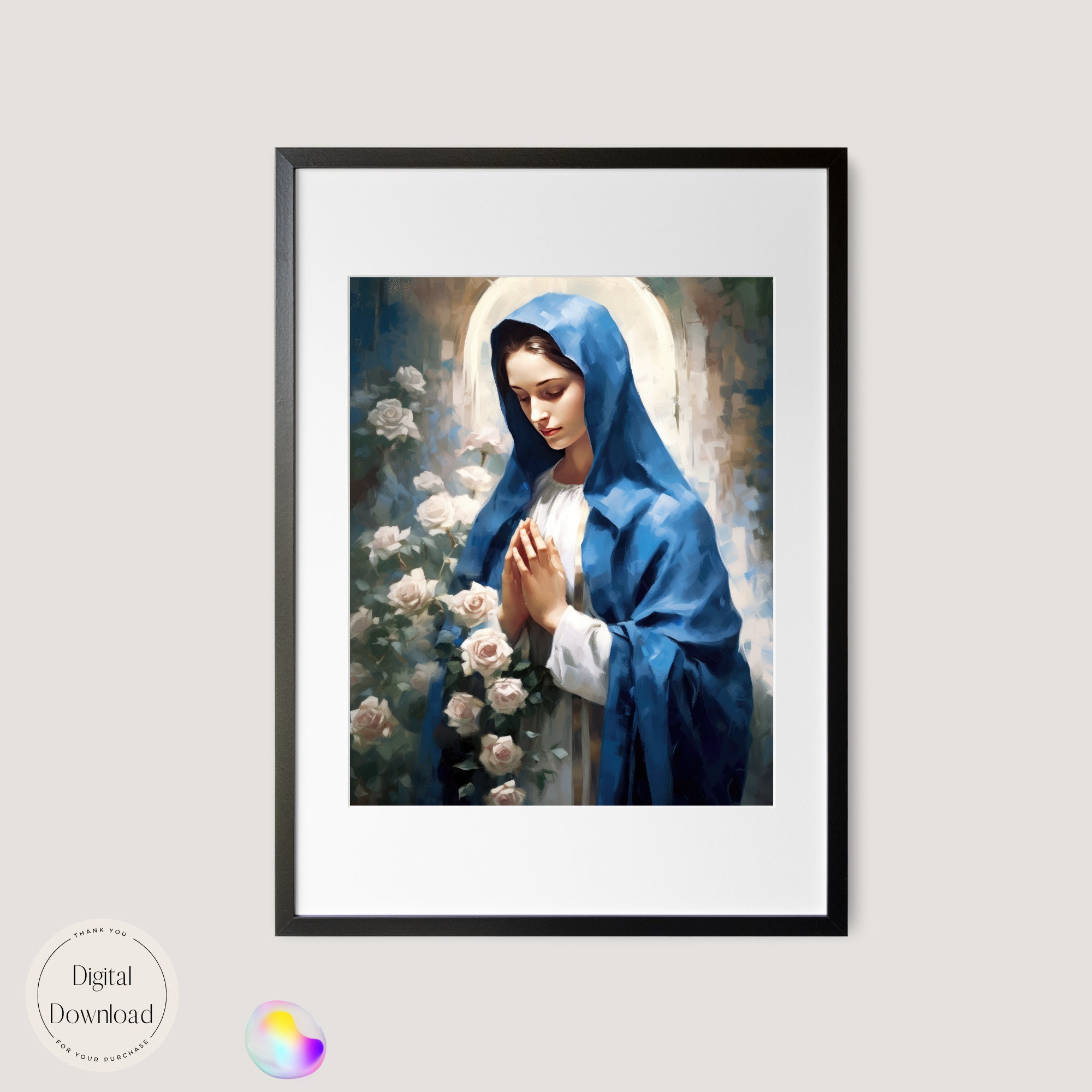 Mother Mary Religious Printable Art 443 Instant Download Holy Mary's ...