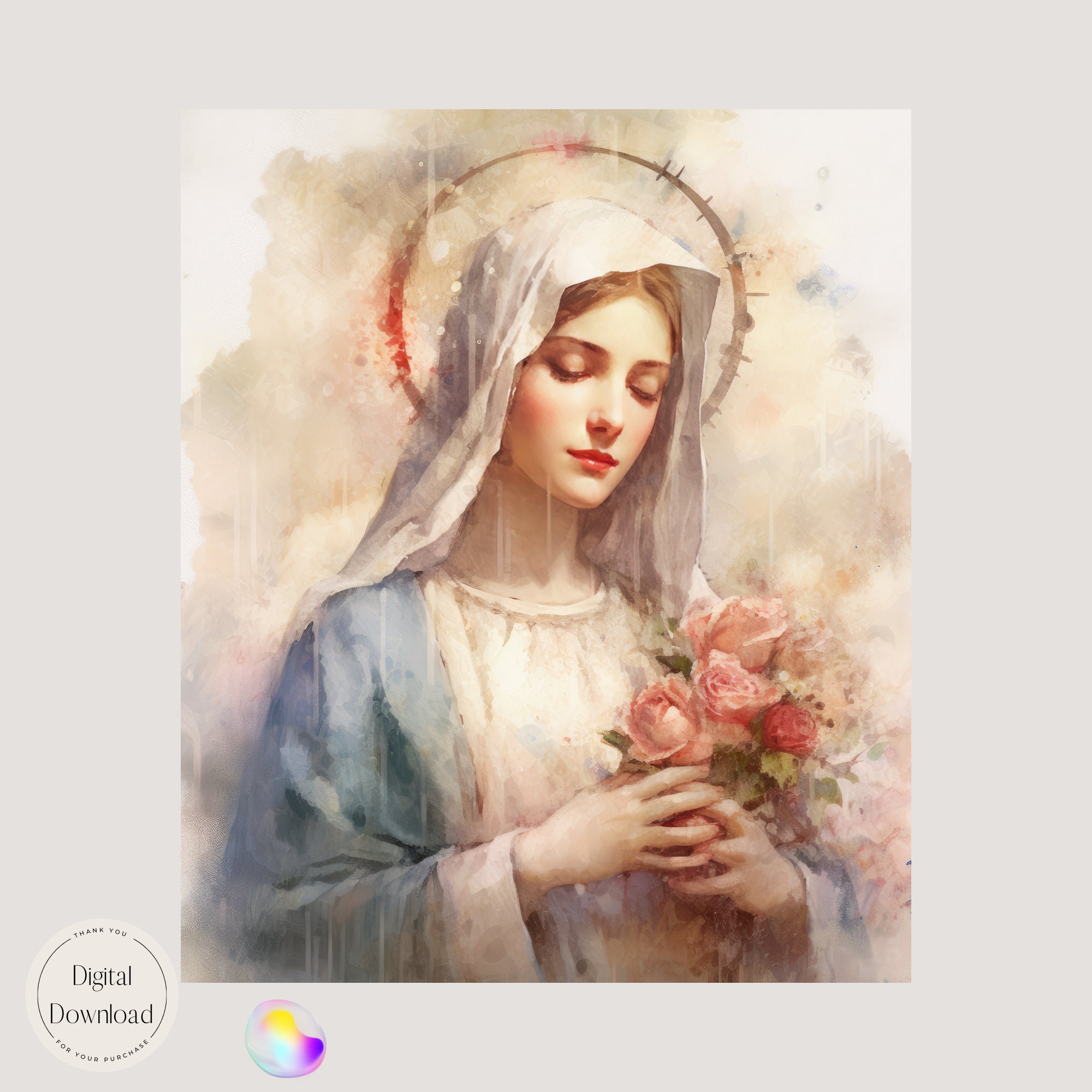 Mother Mary Religious Printable Art 530 | Instant Download | Our Lady ...