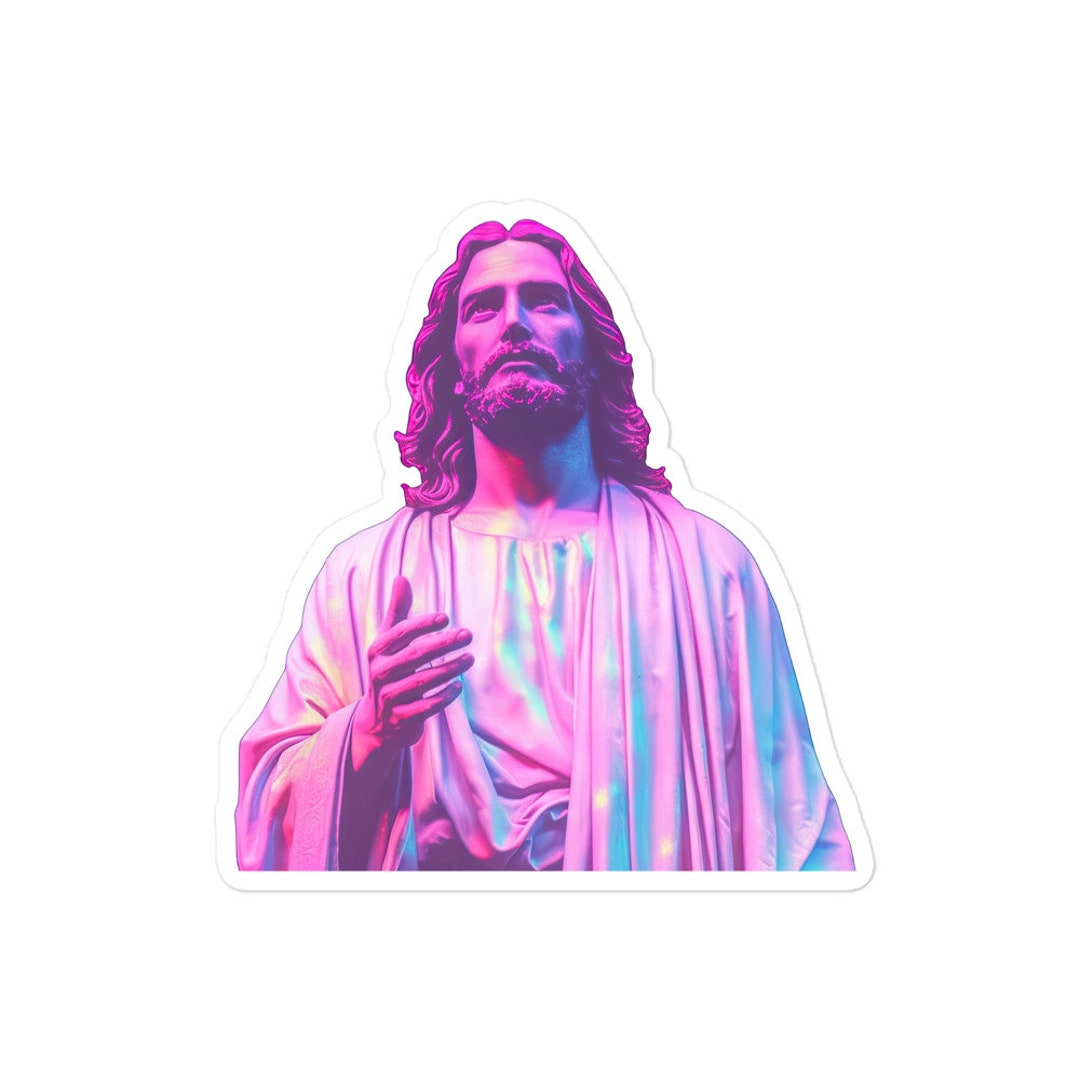 Pink Jesus Sticker Jesus Christ Decal Kisscut & Bubblefree Stickers