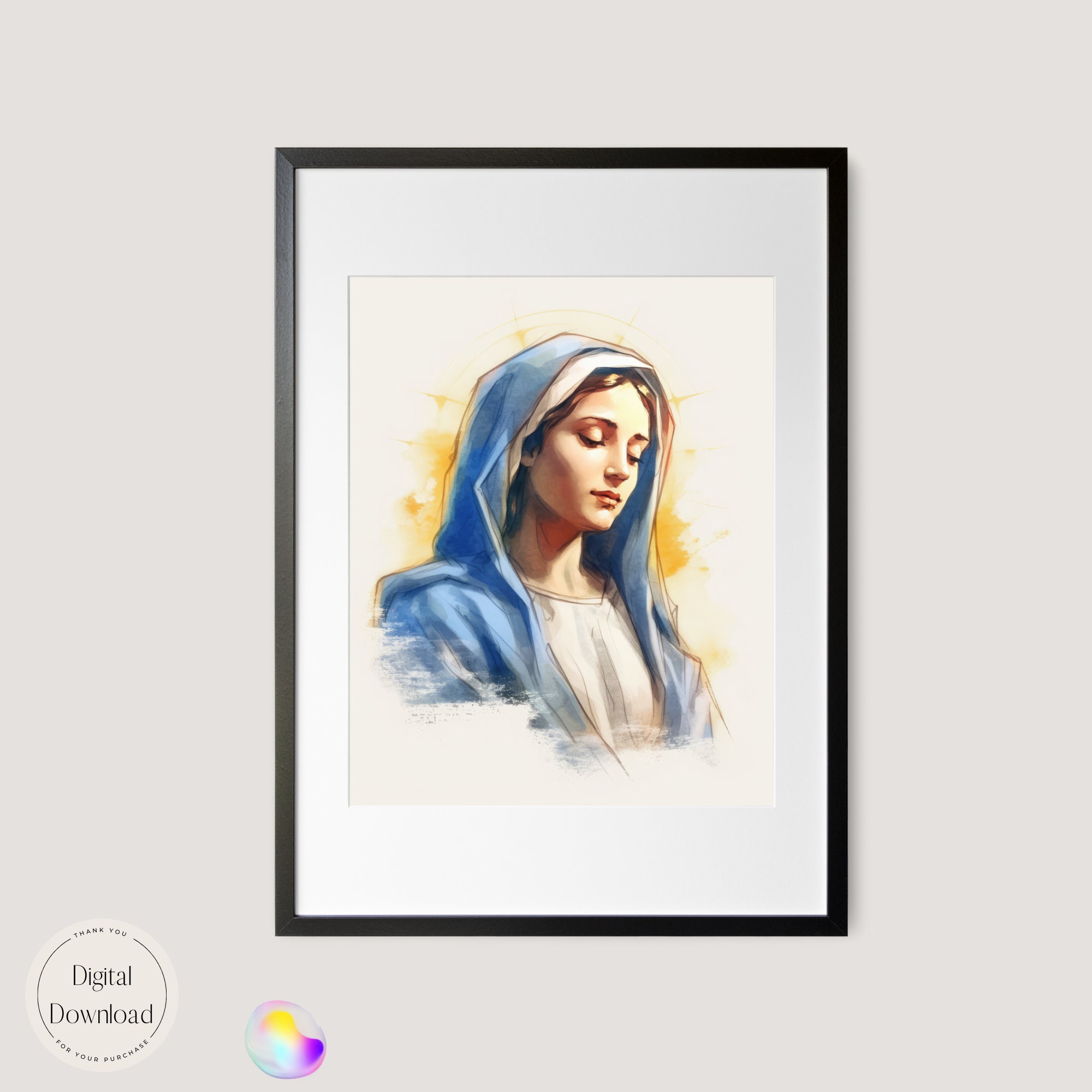 Mother Mary Religious Printable Art 275 Instant Download Divine Mother ...