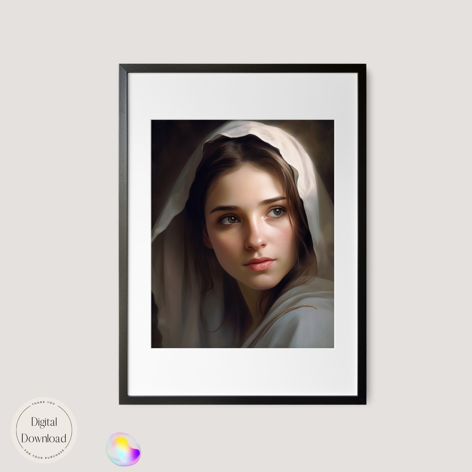 Mother Mary Religious Printable Art 342 Instant Download Marian Piety ...