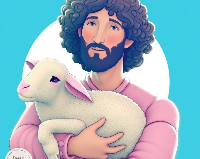 Instant Messiah Jesus Christ & the Lamb Religious Printable Art 139 | Instant Download ...
