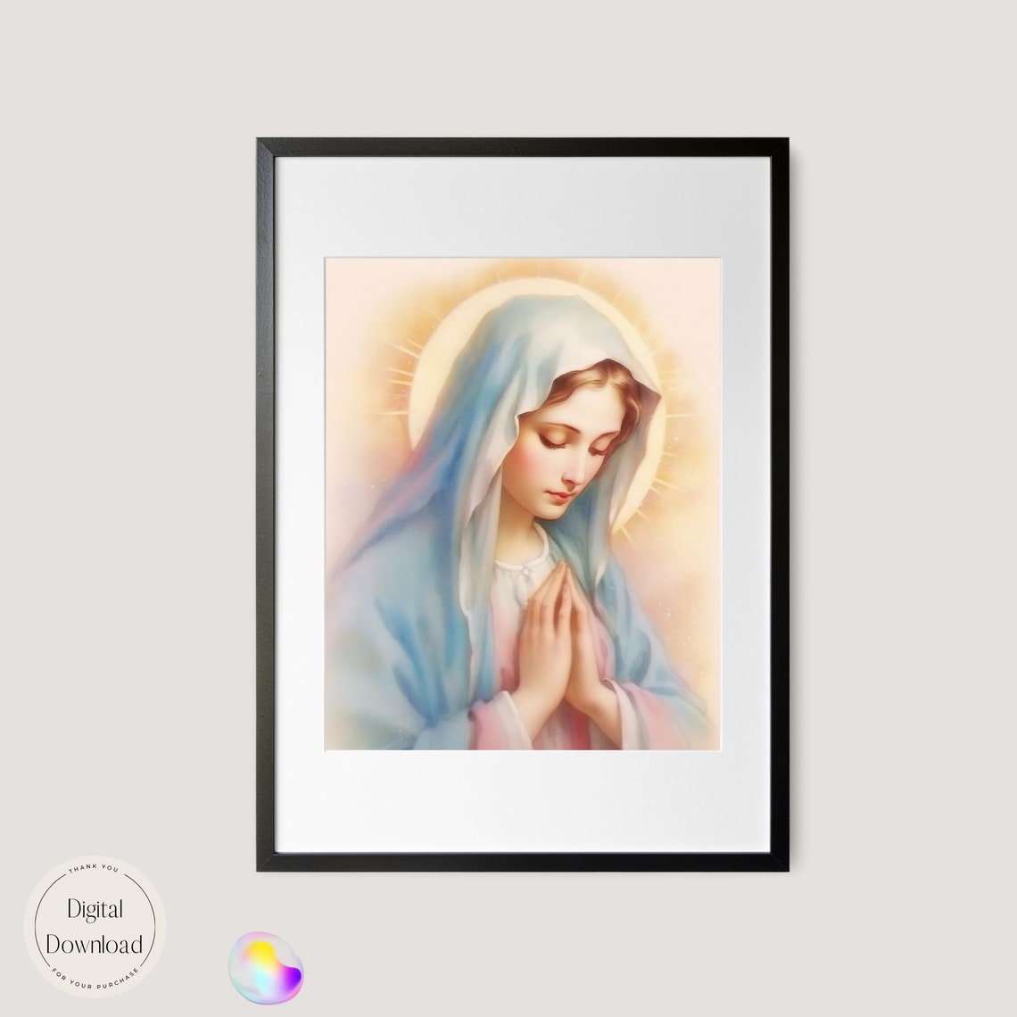 Mother Mary Religious Printable Art 564 Instant Download Our Lady of ...