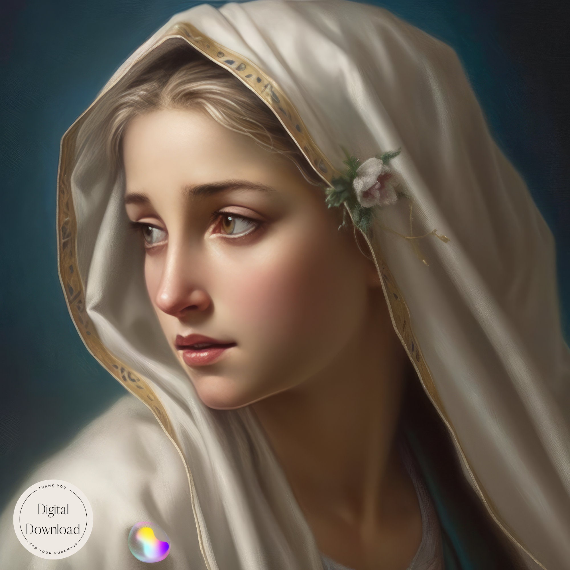 Mother Mary Religious Printable Art 383 | Instant Download | Blessed ...