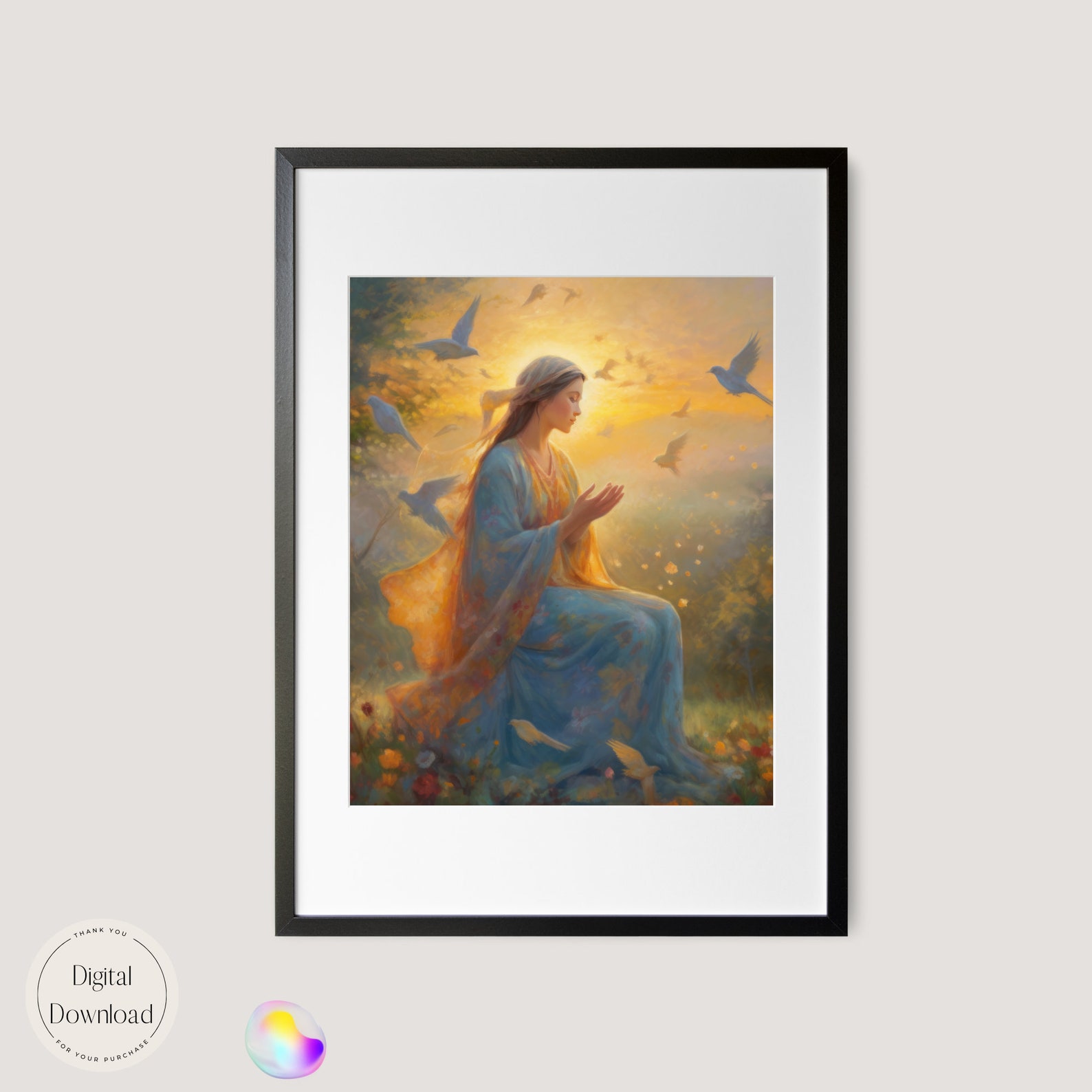 Mother Mary Religious Printable Art 472 Instant Download - Etsy