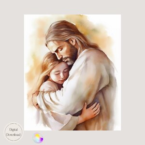 Jesus Christ and Children Religious Printable Art 45 | Instant Download ...
