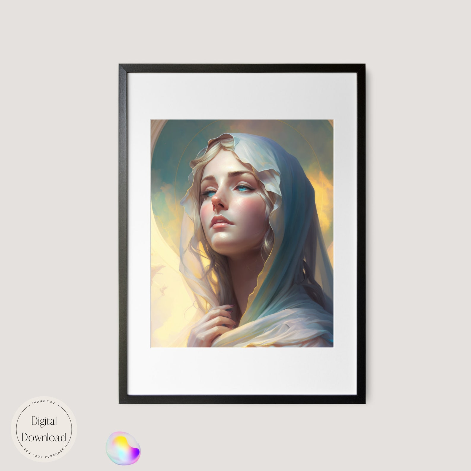 Mother Mary Religious Printable Art 415 | Instant Download | Graceful ...