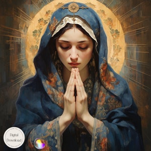 Mother Mary Religious Printable Art 549 | Instant Download