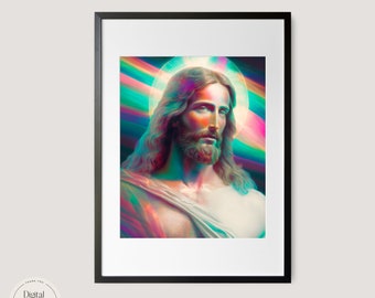 Jesus Christ Portrait Illustration | Spiritual Art | Bible Art | Digital Download | Printable Art