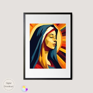 Mother Mary Religious Printable Art 283 | Instant Download | Holy Mary ...