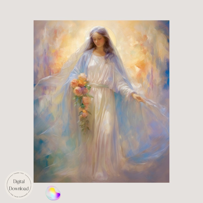 Mother Mary Religious Printable Art 499 Instant Download Catholic Wall ...