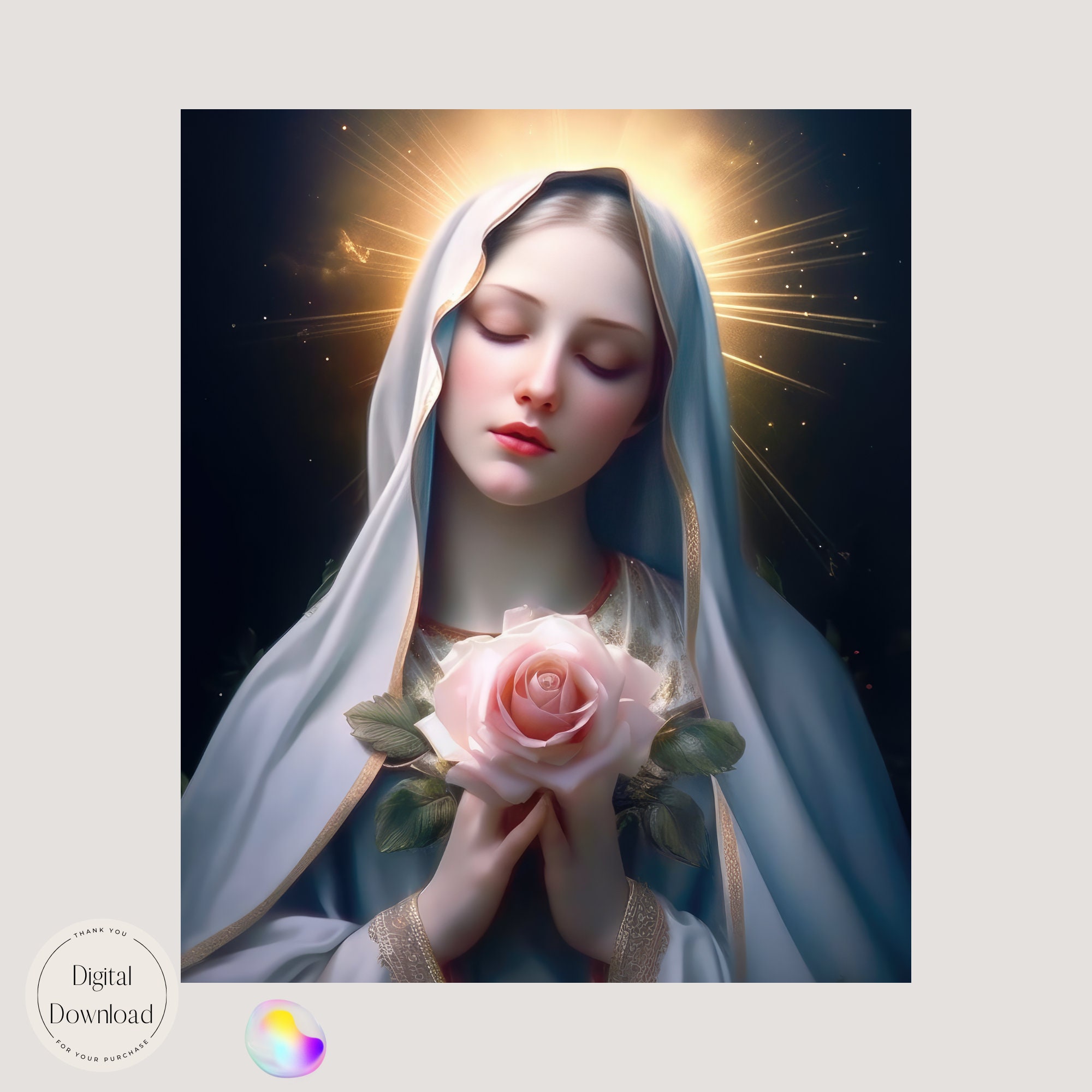 Mother Mary Religious Printable Art 548 | Instant Download | Our Lady ...