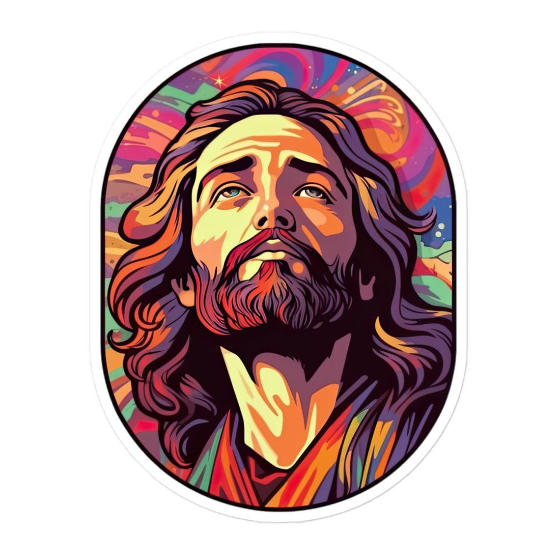 Jesus Christ Sticker Kisscut & Bubblefree Premium Stickers Etsy
