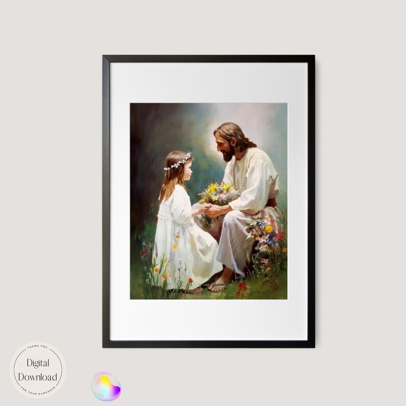 Jesus Christ and Children Religious Printable Art 43 Instant Download ...