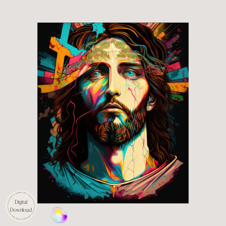 Jesus Christ Religious Printable Art 305 Instant Download Son of God's ...