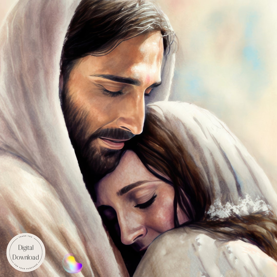 Jesus Christ &amp; Children Religious Printable Art 374 | Instant Download ...