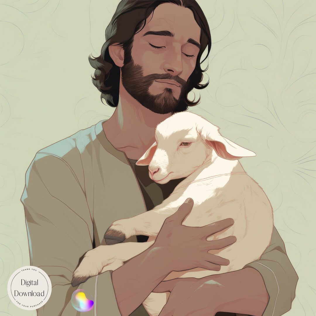 Instant Messiah Jesus Christ & the Lamb Religious Printable Art 253 | Instant Download ...