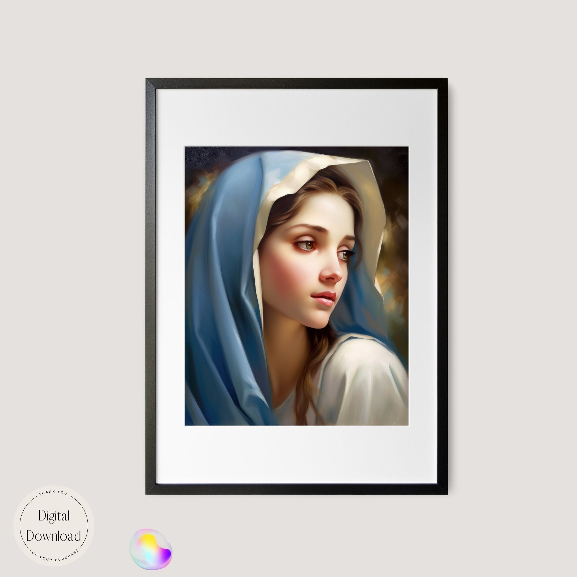 Mother Mary Religious Printable Art 382 Instant Download Blessed Virgin ...