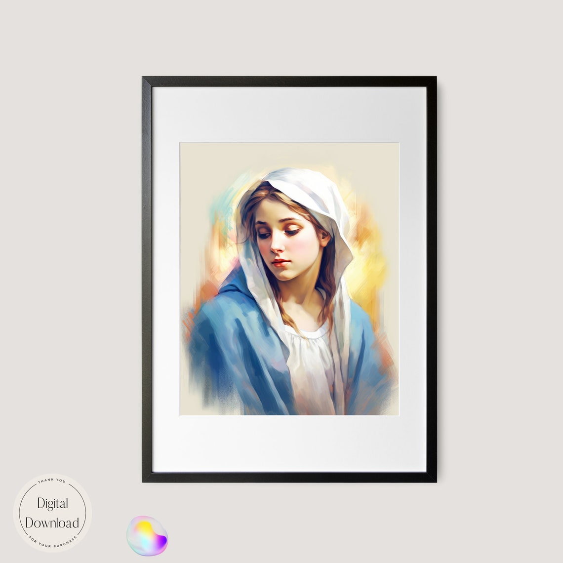 Mother Mary Religious Printable Art 278 Instant Download Virgin Mary's ...