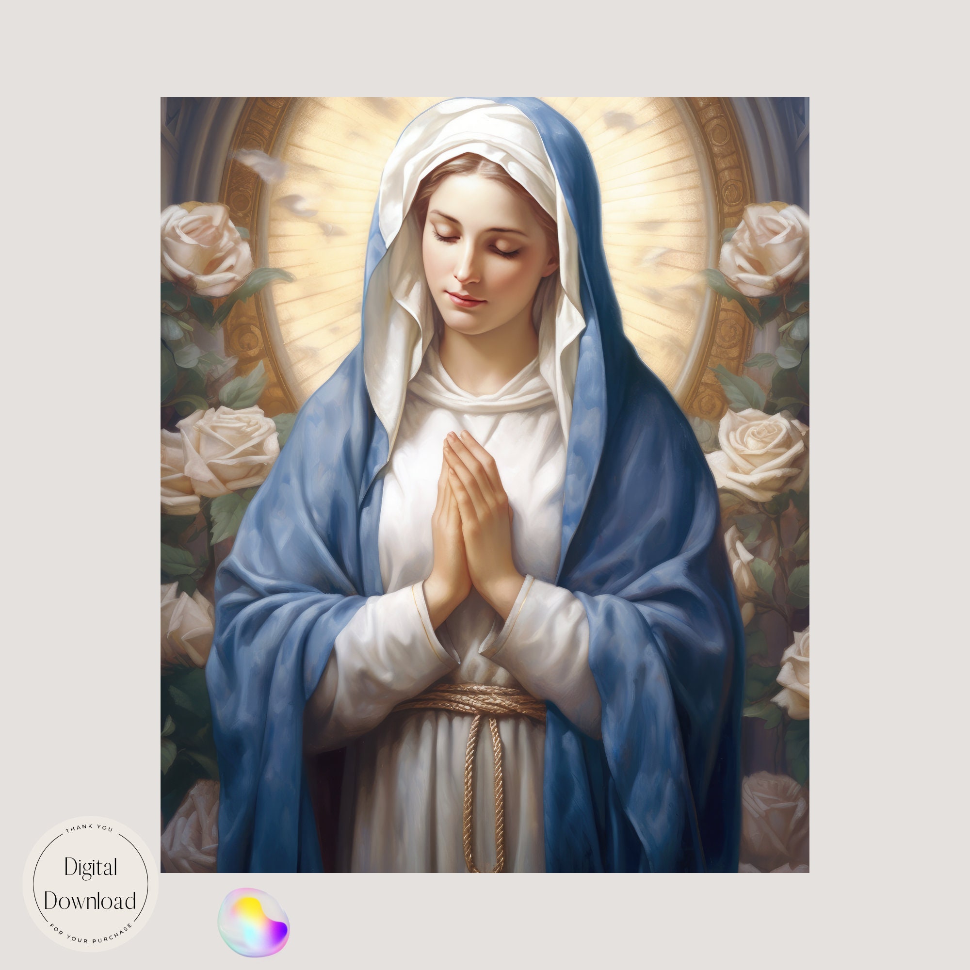 Mother Mary Religious Printable Art 546 | Instant Download | Our Lady ...
