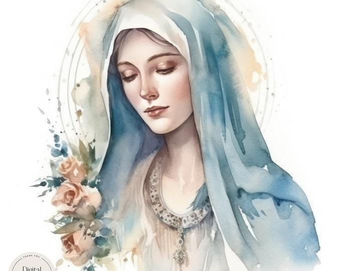 Mother Mary Religious Printable Art 318 | Instant Download | Mother ...