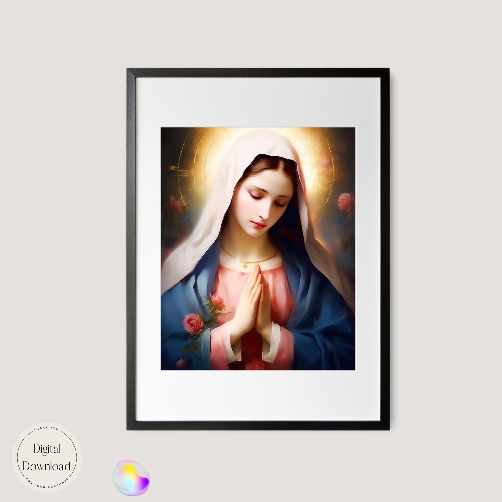 Mother Mary Religious Printable Art 599 Instant Download Our Lady of ...