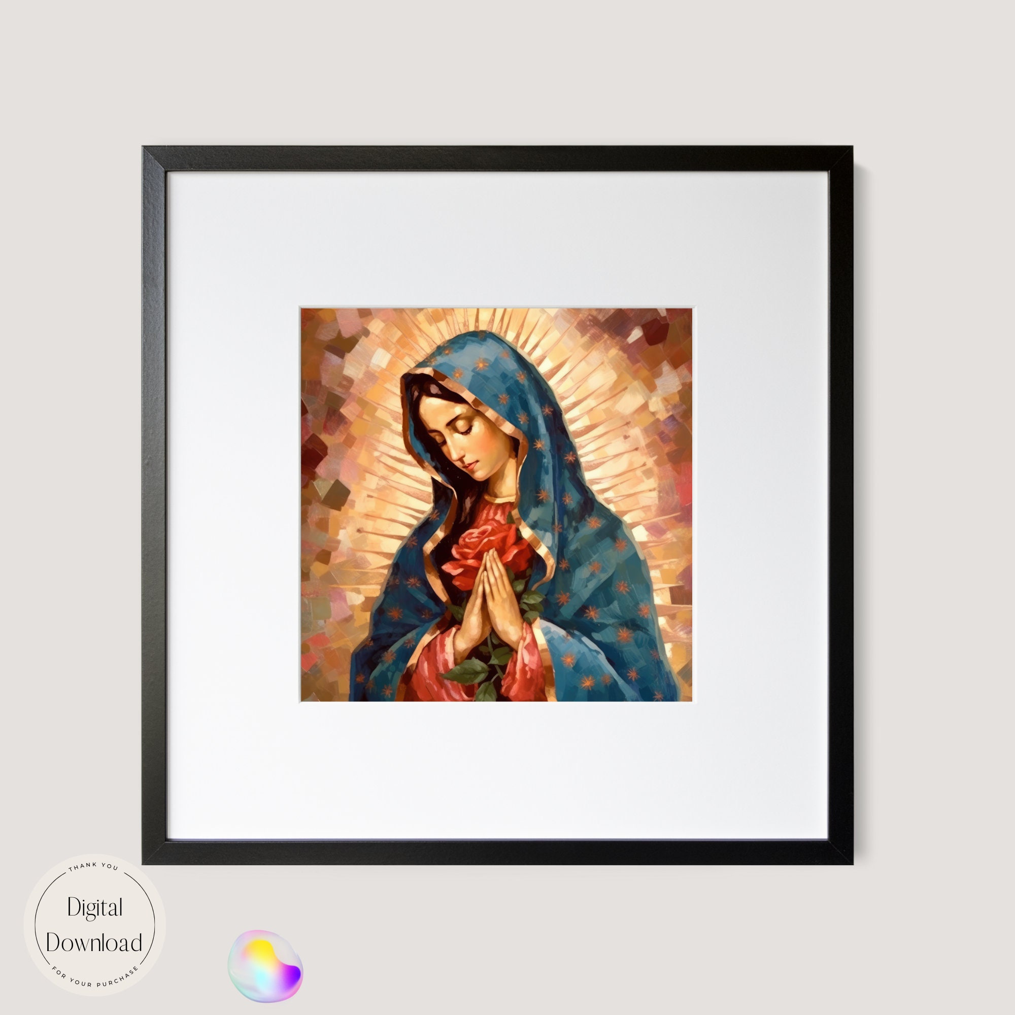 Mother Mary Religious Printable Art 504 Instant Download Catholic Art ...