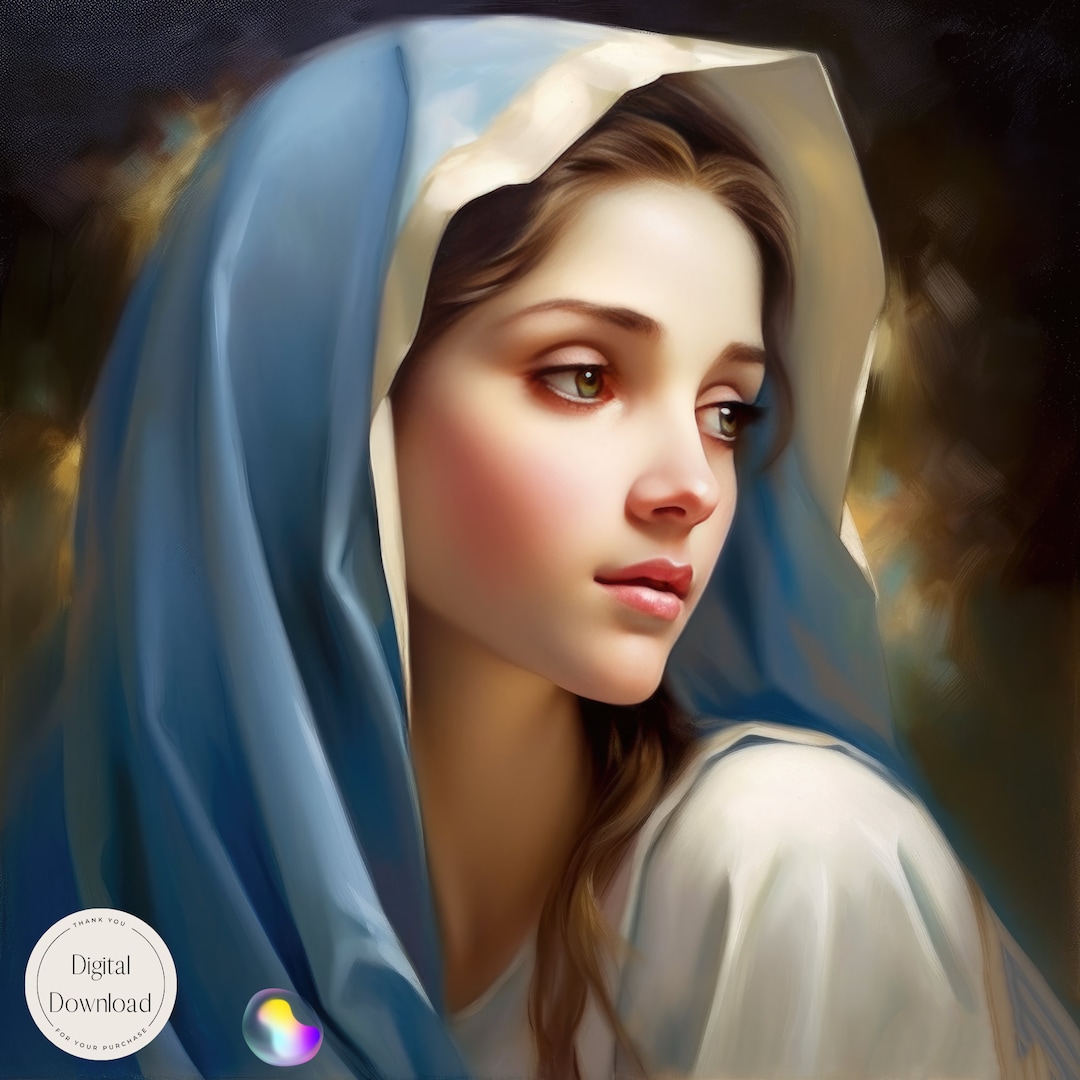 Mother Mary Religious Printable Art 382 | Instant Download | Blessed ...