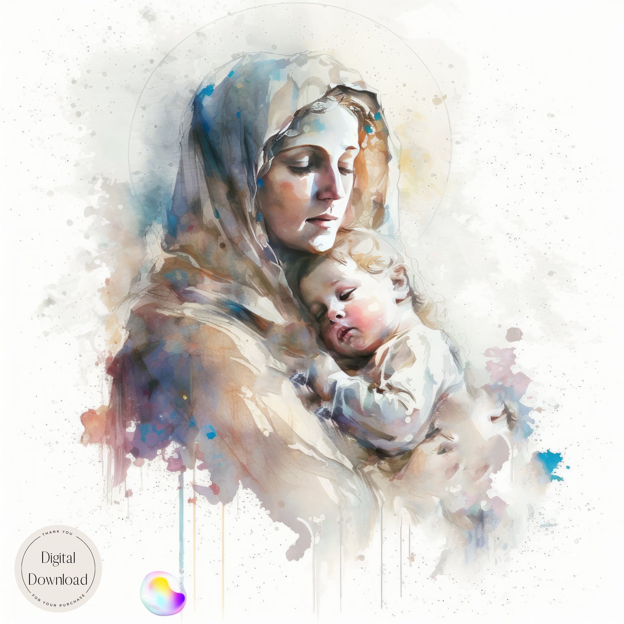 Mother Mary Shrine Decor Printables Mother Mary Religious Printable Art ...