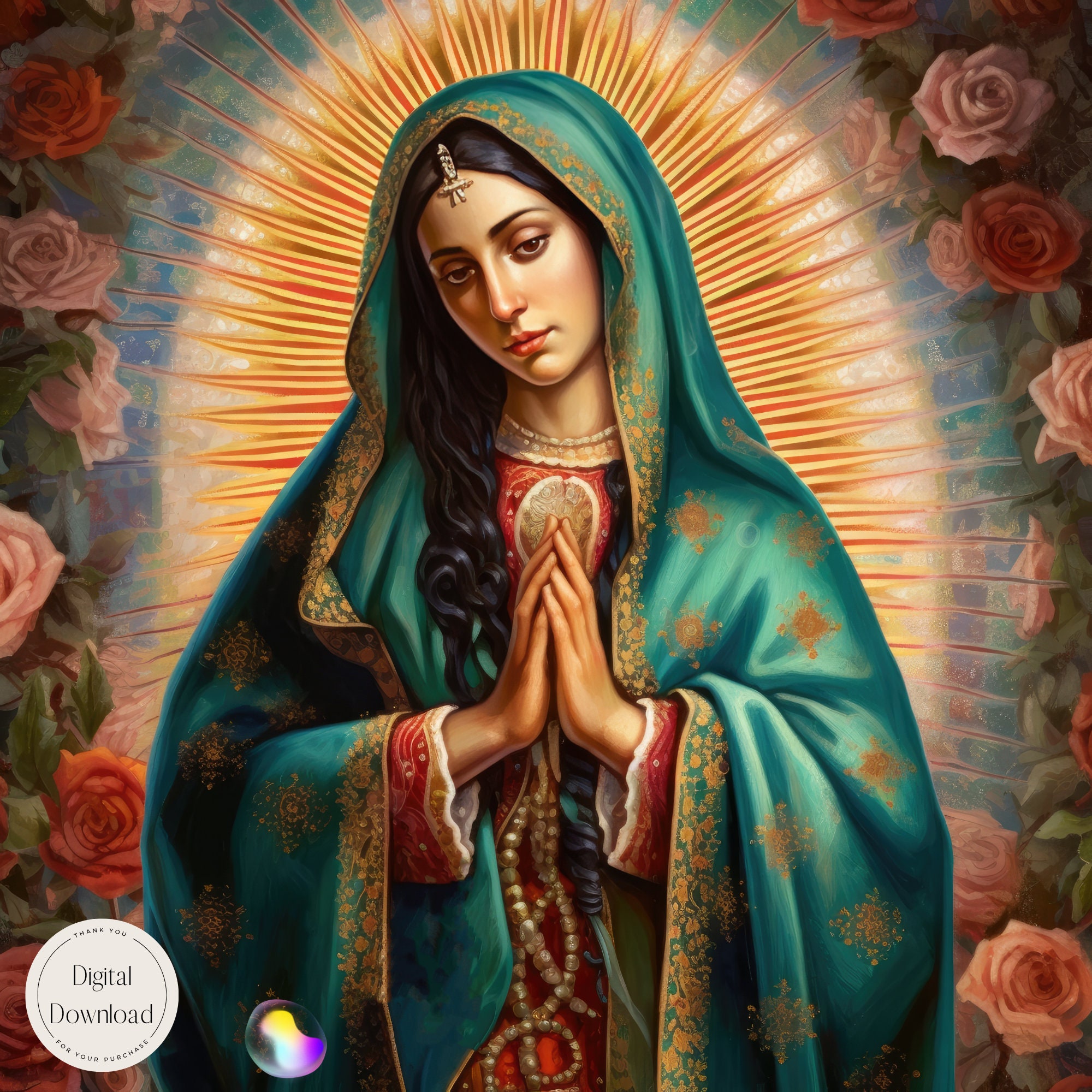 Mother Mary Religious Printable Art 285 Instant Download Holy Mary ...