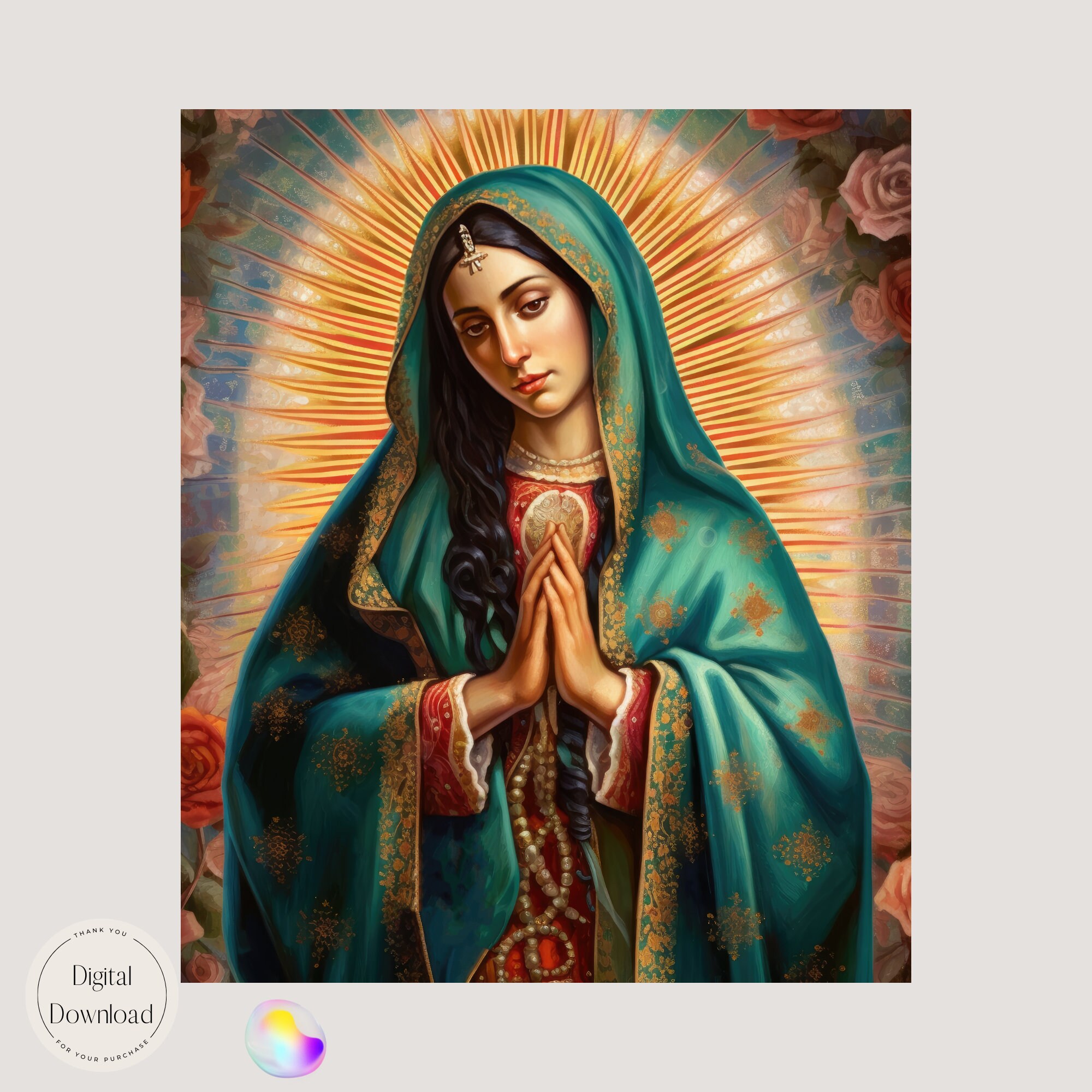 Mother Mary Religious Printable Art 285 Instant Download Holy Mary ...