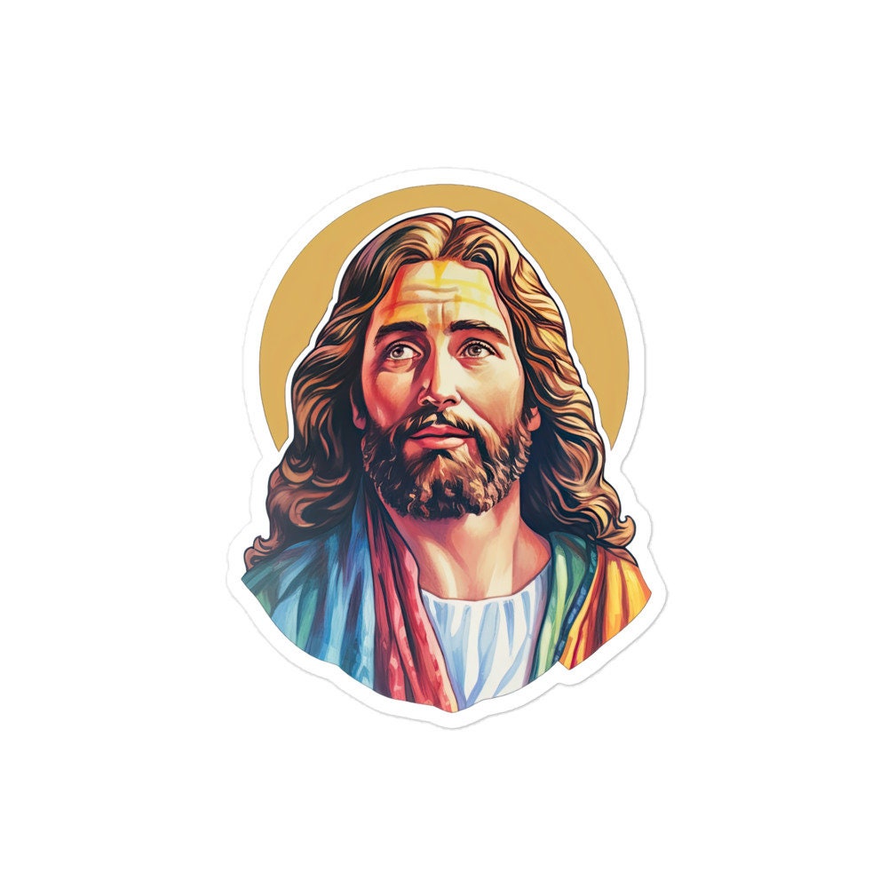 Messiah Jesus Christ Sticker for Prayer Journals Cute Jesus Sticker Cartoon Jesus Sticker Kiss