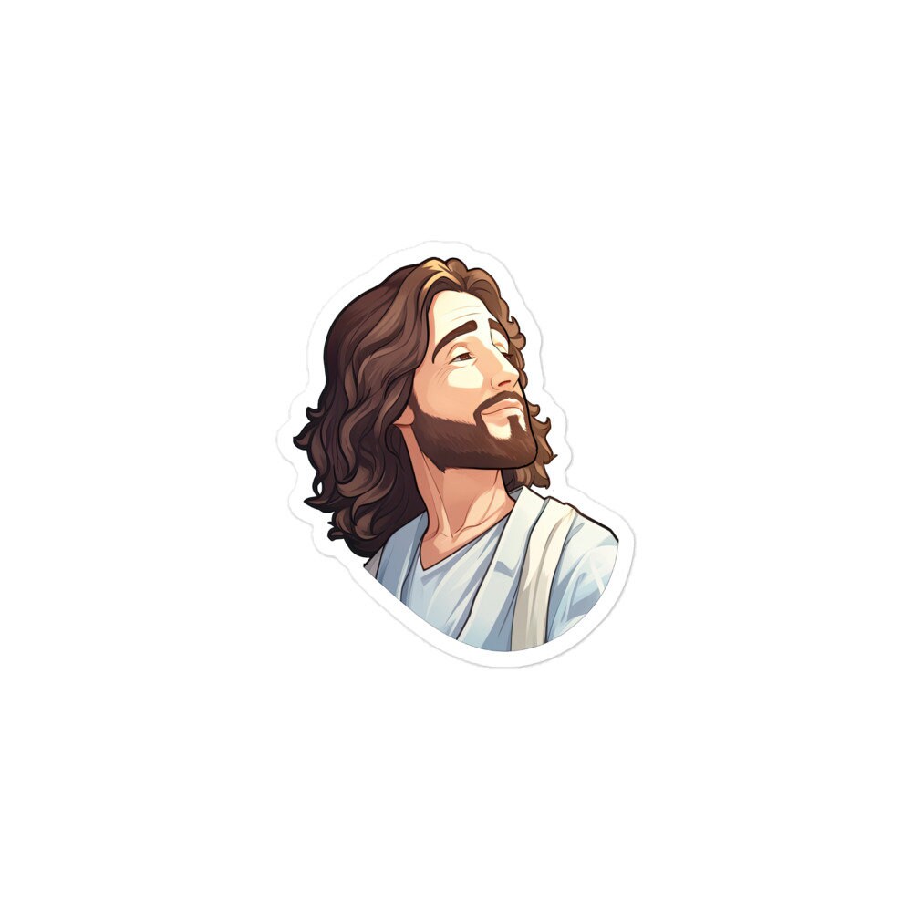 Handsome Jesus Christ Sticker | Kiss-cut & Bubble-free Premium Stickers ...