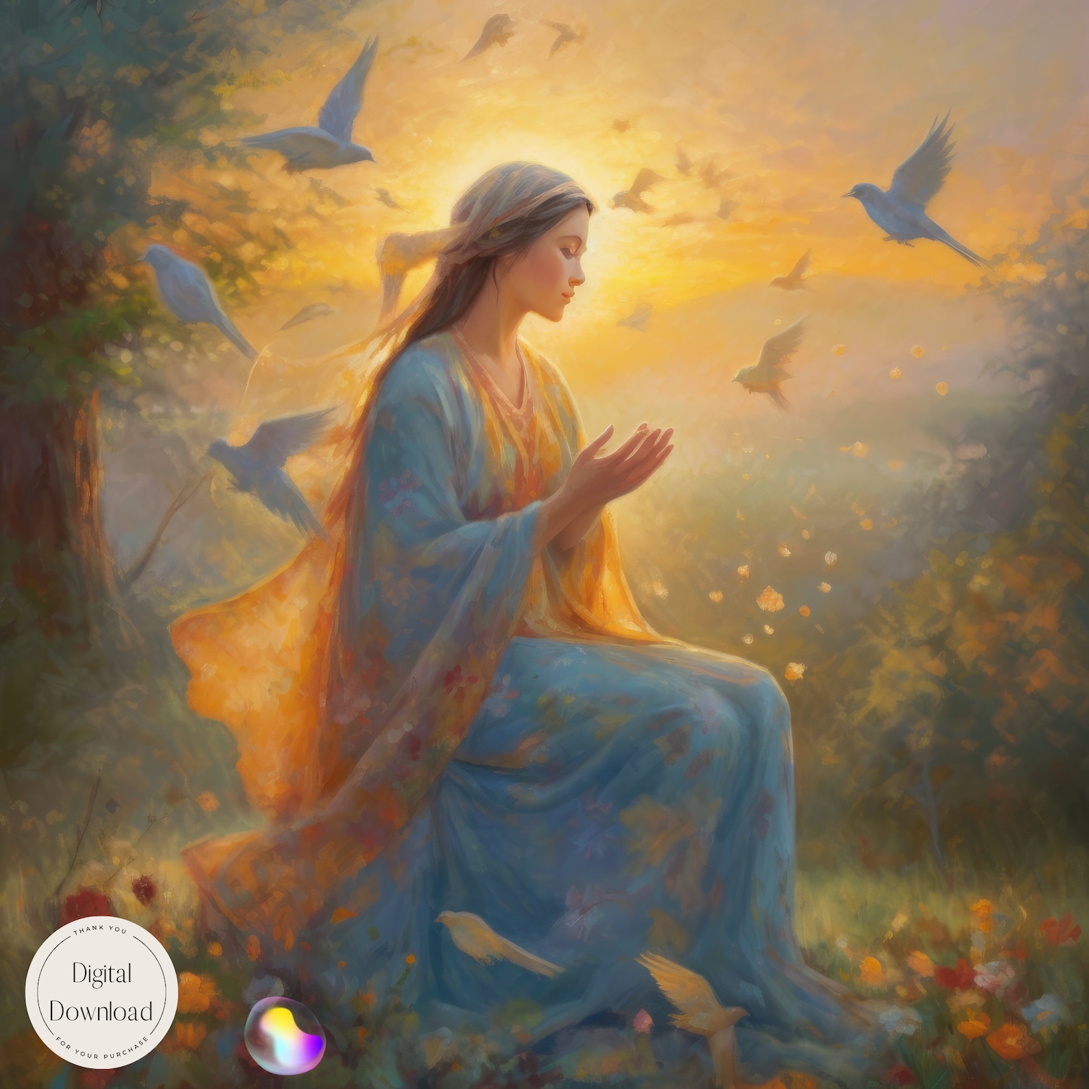 Mother Mary Religious Printable Art 472 Instant Download Blessed Virgin ...