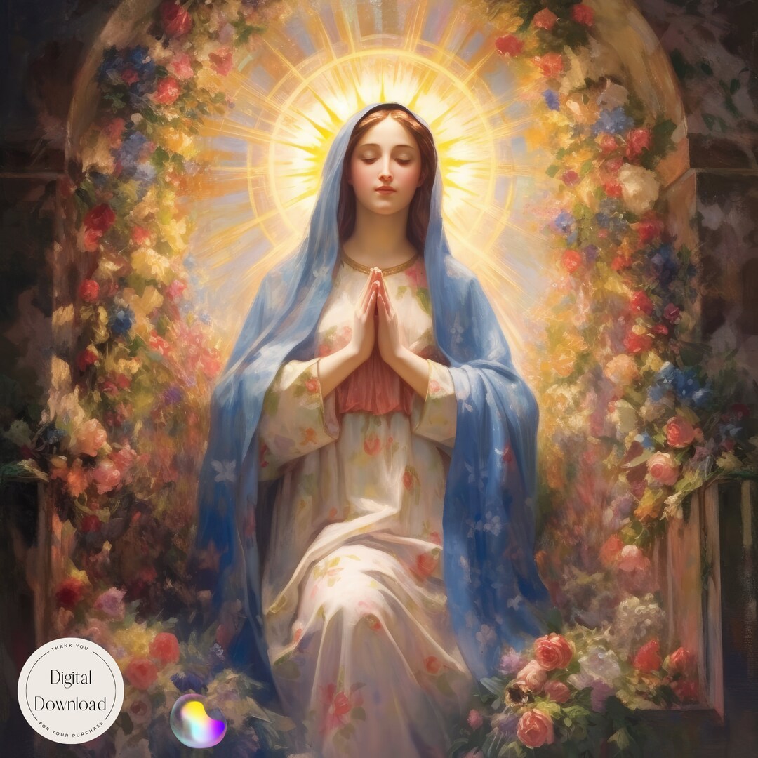 Mother Mary Religious Printable Art 605 | Instant Download | Our Lady ...