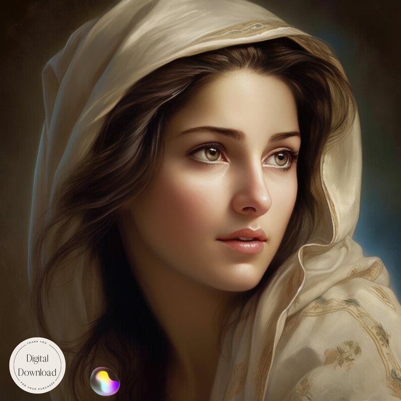 Mother Mary Religious Printable Art 351 Instant Download Sacred Mary