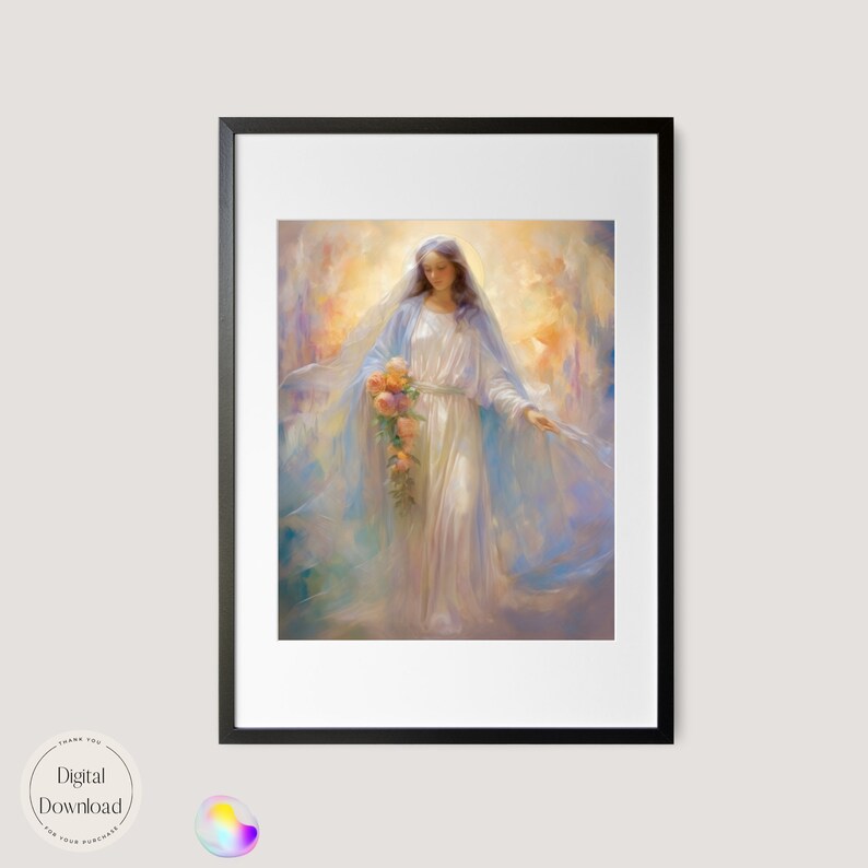Mother Mary Religious Printable Art 499 Instant Download Catholic Wall ...