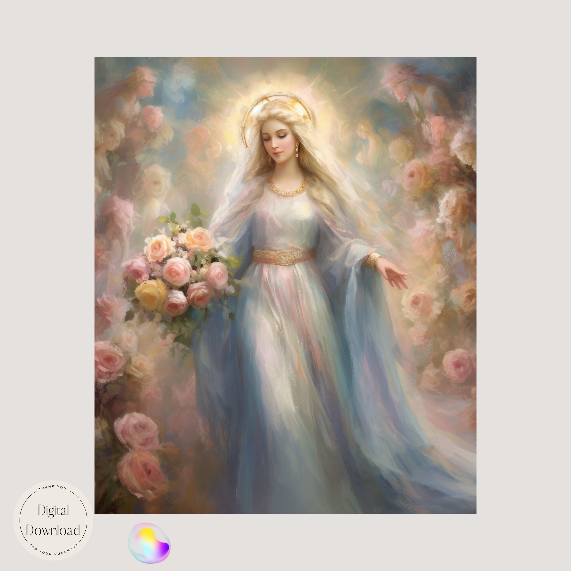 Mother Mary Religious Printable Art 589 Instant Download - Etsy