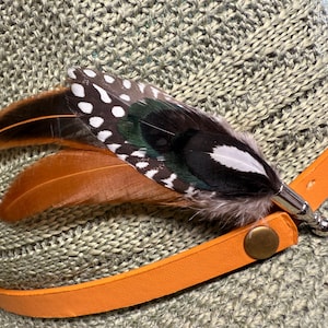 Natural Feathered Hat Lapel Pin