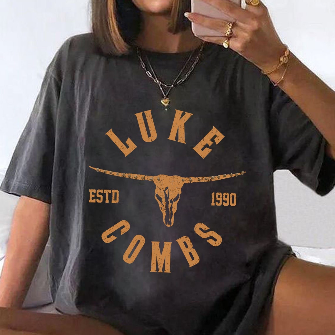 Luke Combs ESTD 1990 T-shirt Luke Combs Retro Style Shirt - Etsy