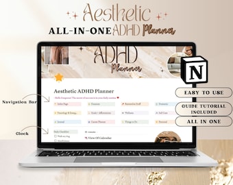 Notion Template, ADHS Life Planner, Persönlicher Planer, Notion Dashboard, ästhetischer ADHD Digitaler Notion Planer, Neorodivergenter Notion Planer