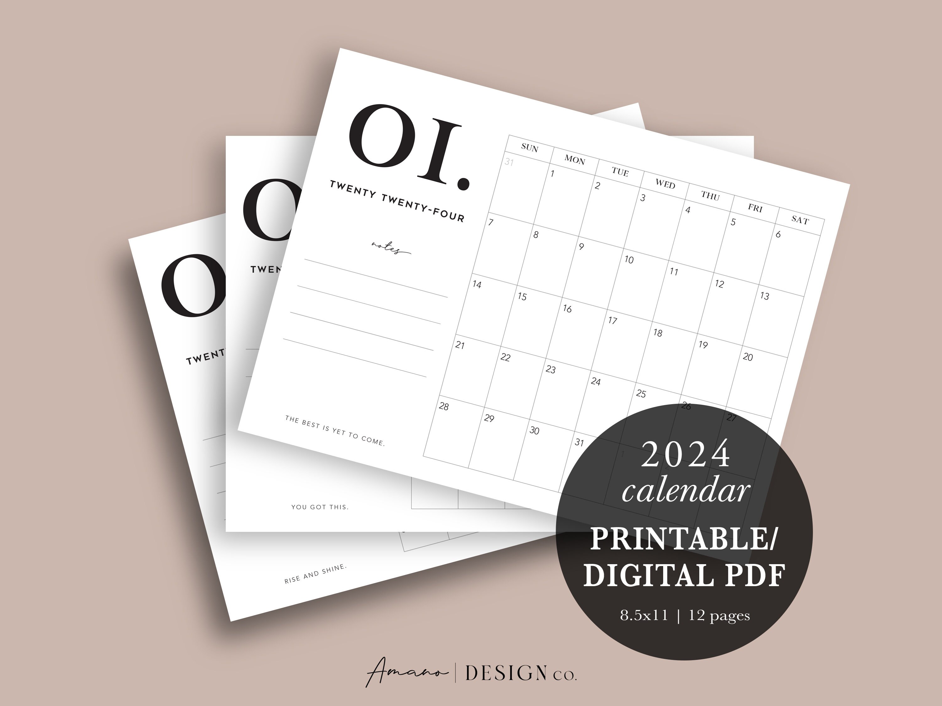 Big Number Calendar - Etsy