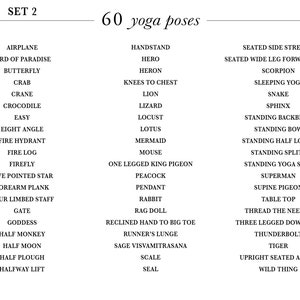 Yoga Pose Flashcards BUNDLE 120 Cards Sets 1 and 2 English & Sanskrit Printable/Digital PDF Darker Tone image 8